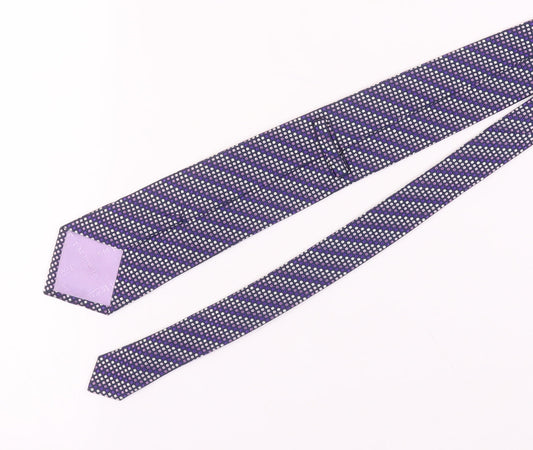 TM Lewin Men's Purple Silk Polka Dot Tie