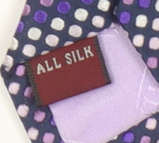 TM Lewin Men's Purple Silk Polka Dot Tie