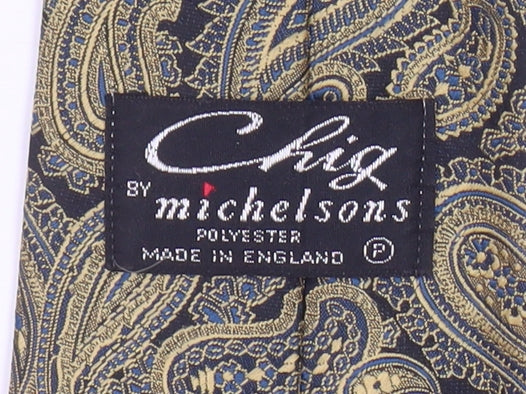 Chig by Michelsons Gold Paisley Men's Tie