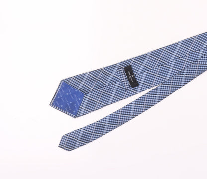 Jeff Banks Silk Blue Checked Men's Tie