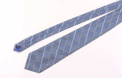 Jeff Banks Silk Blue Checked Men's Tie