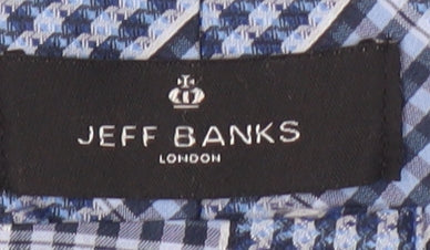 Jeff Banks Silk Blue Checked Men's Tie