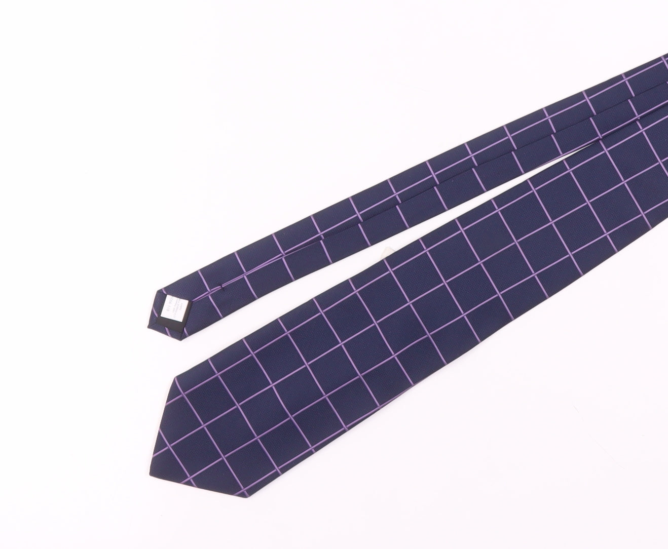 Jacques Ester Men's Navy Check Tie