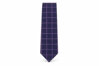 Jacques Ester Men's Navy Check Tie