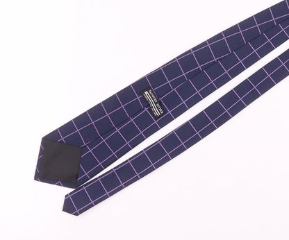 Jacques Ester Men's Navy Check Tie