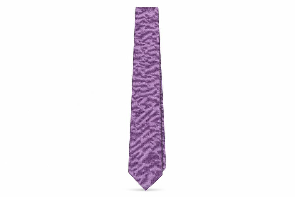 Mens Taylor & Wright Purple Striped 100% Silk  Tie