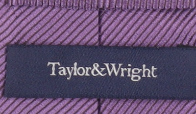 Taylor & Wright Men's Purple Striped Silk Tie