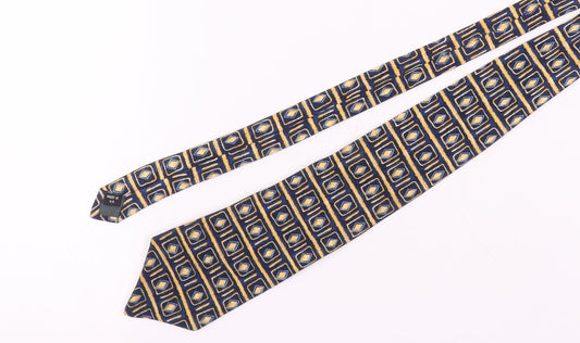 Pierre Cardin Men's Blue Geometric Silk Tie
