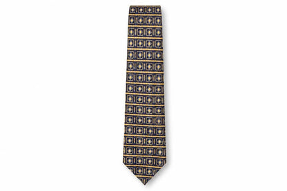 Mens Pierre Cardin Blue Geometric 100% Silk  Tie