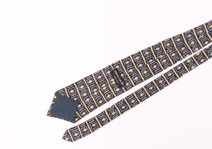 Pierre Cardin Men's Blue Geometric Silk Tie