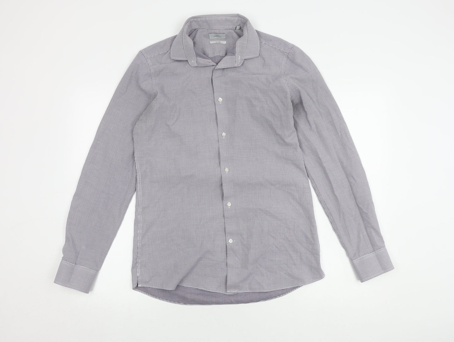 Next Men's Multicolour Slim Fit Check Shirt Size 15.5