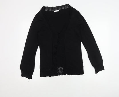 Womens UK Size XS Planet Black Cardigan Jumper