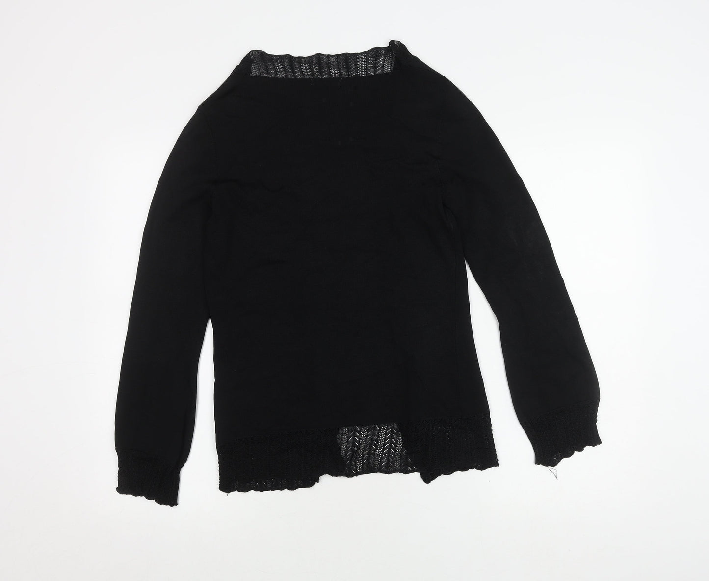 Womens UK Size XS Planet Black Cardigan Jumper