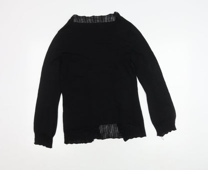 Womens UK Size XS Planet Black Cardigan Jumper