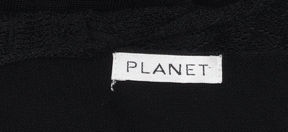 Womens UK Size XS Planet Black Cardigan Jumper