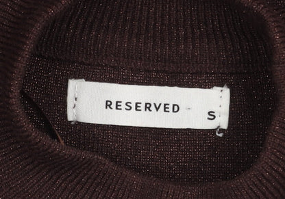 Womens UK Size S RESERVED Brown Pullover Jumper