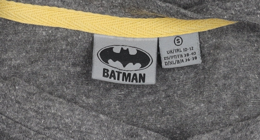 Unisex Adults UK Size S Batman Grey  T-Shirt