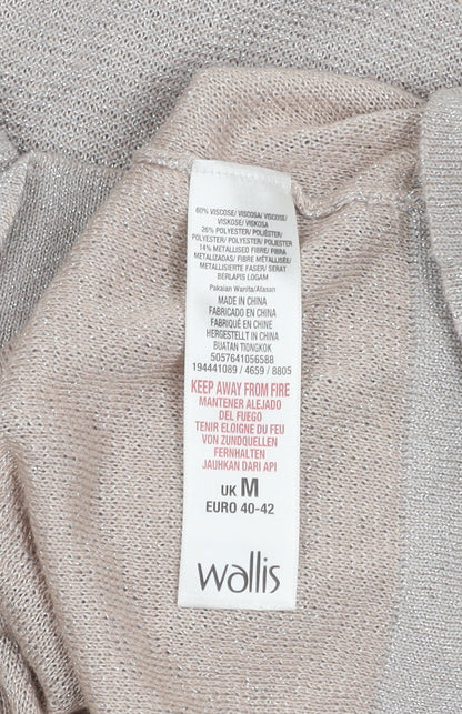 Womens UK Size M Wallis Beige Basic Blouse