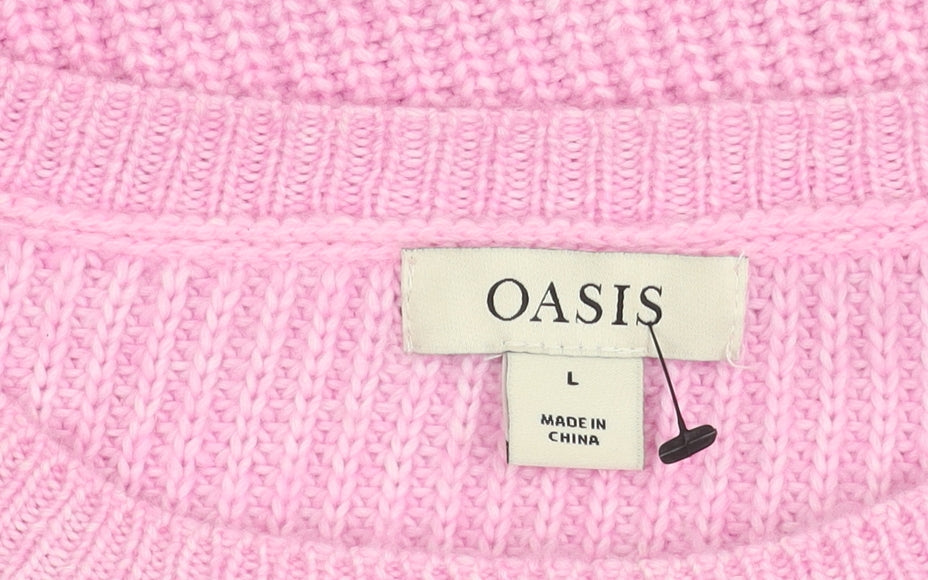 Womens UK Size L Oasis Multicoloured Pullover Jumper