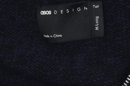 ASOS DESIGN Men's Black M Full Zip Cotton Jumper