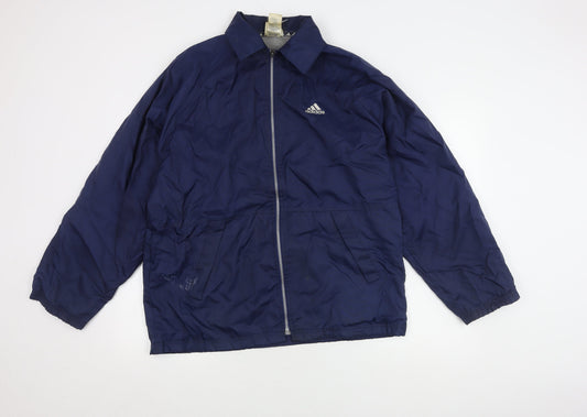 Adidas Men's Blue Windbreaker Jacket