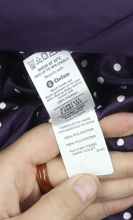 Per Una Women's Purple Puffer Waistcoat L