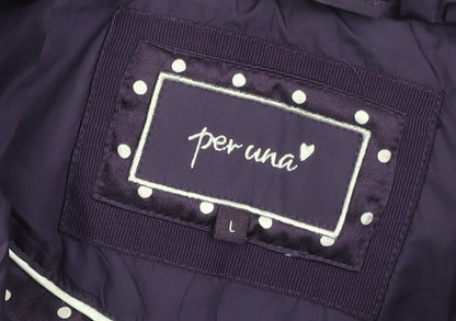 Per Una Women's Purple Puffer Waistcoat L