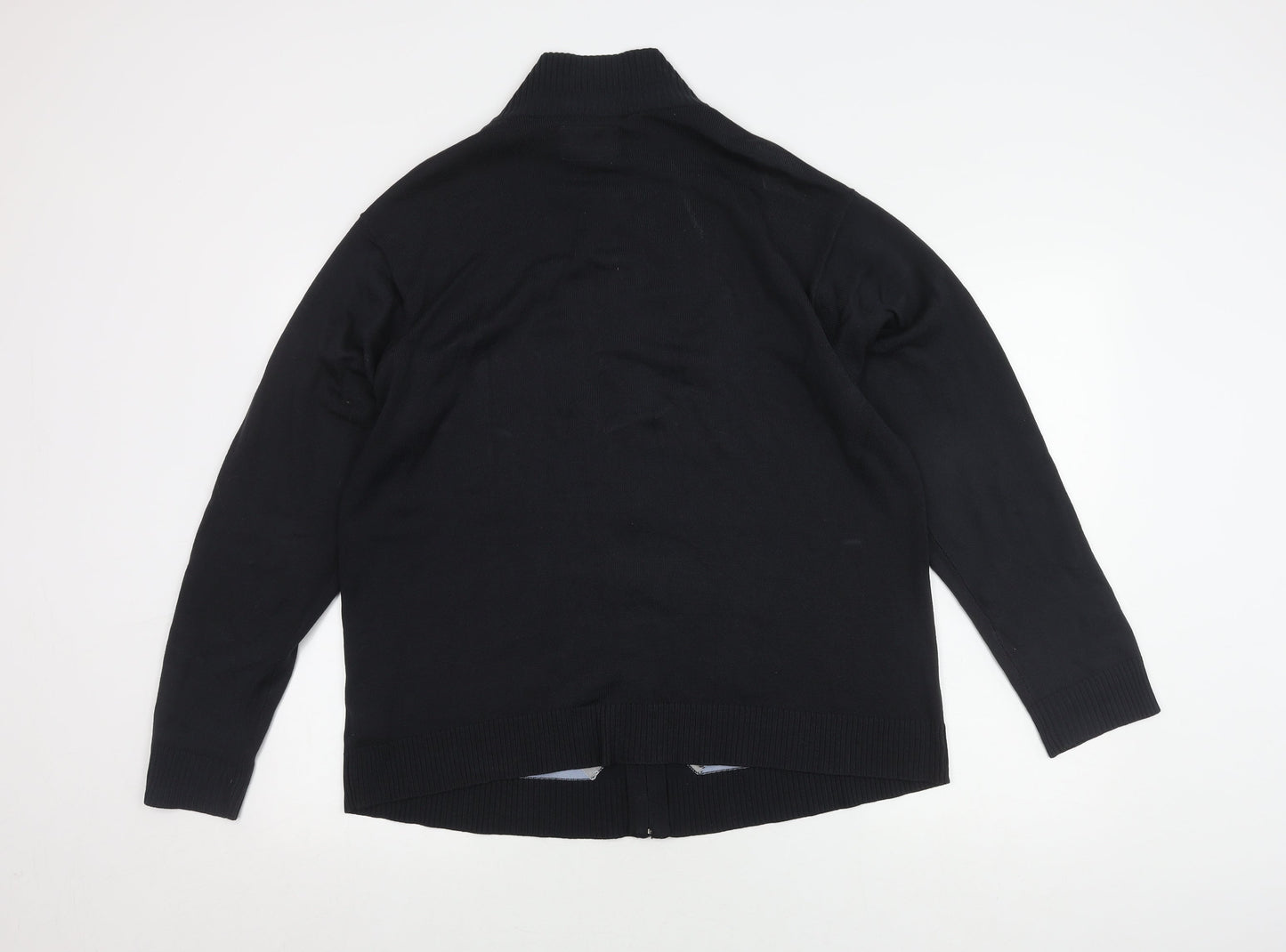 Next Men's Medium Black Argyle Full Zip Jumper
