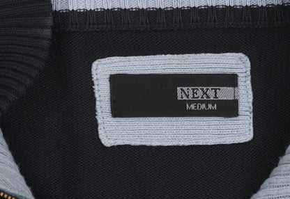 Next Men's Medium Black Argyle Full Zip Jumper
