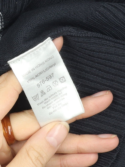 Next Men's Medium Black Argyle Full Zip Jumper