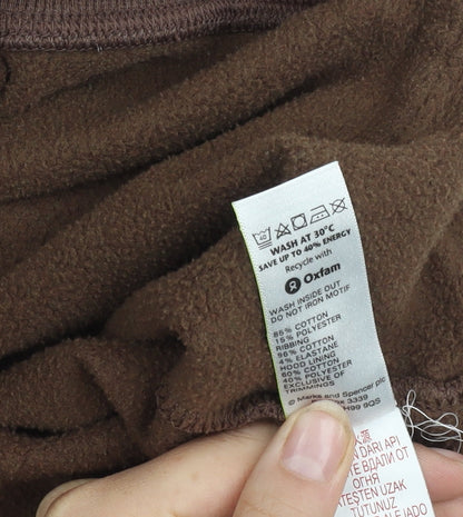 Marks and Spencer Girls Brown Hoodie, 13-14 Years, Cotton Blend