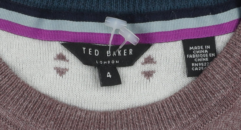 Ted Baker Men's Brown Wool Pullover Jumper L