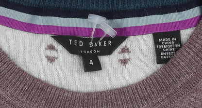 Ted Baker Men's Brown Wool Pullover Jumper L