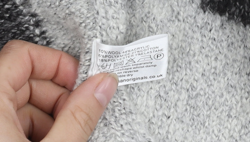 Womens UK Size S Roman Grey Cape Jumper