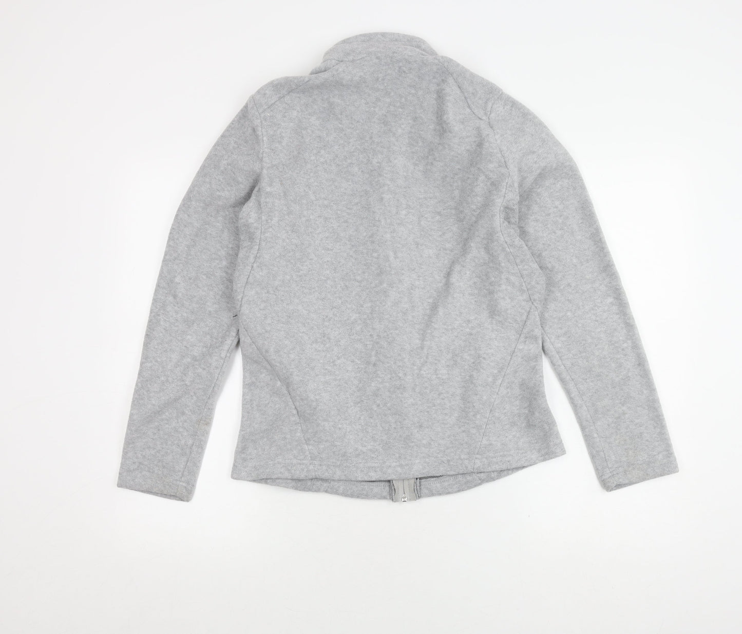 Decathlon Women's Grey Fleece Jacket L Full Zip Casual