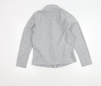 Decathlon Women's Grey Fleece Jacket L Full Zip Casual