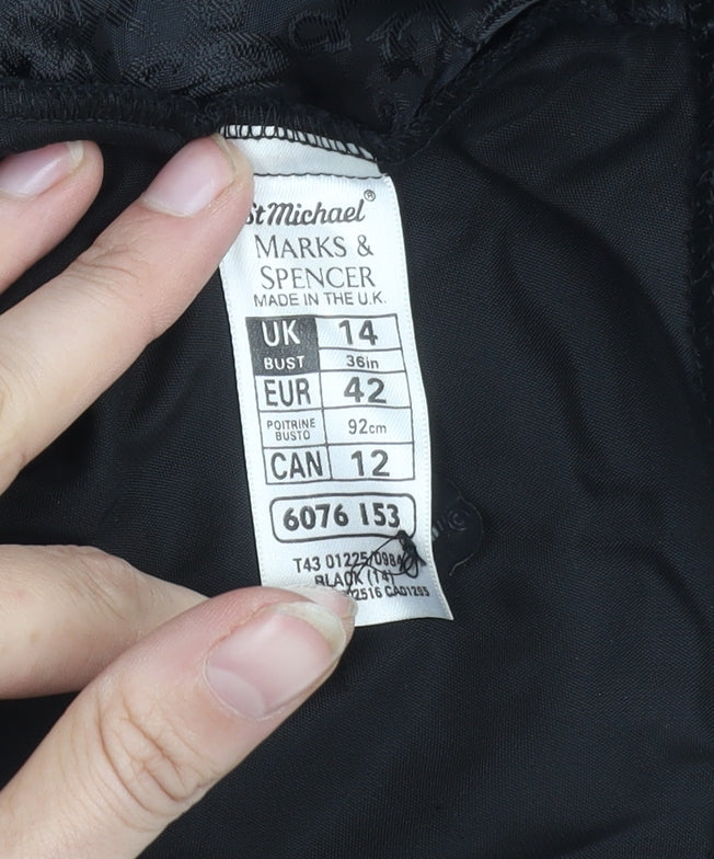 Womens UK Size 14 Marks and Spencer Black  Blouse