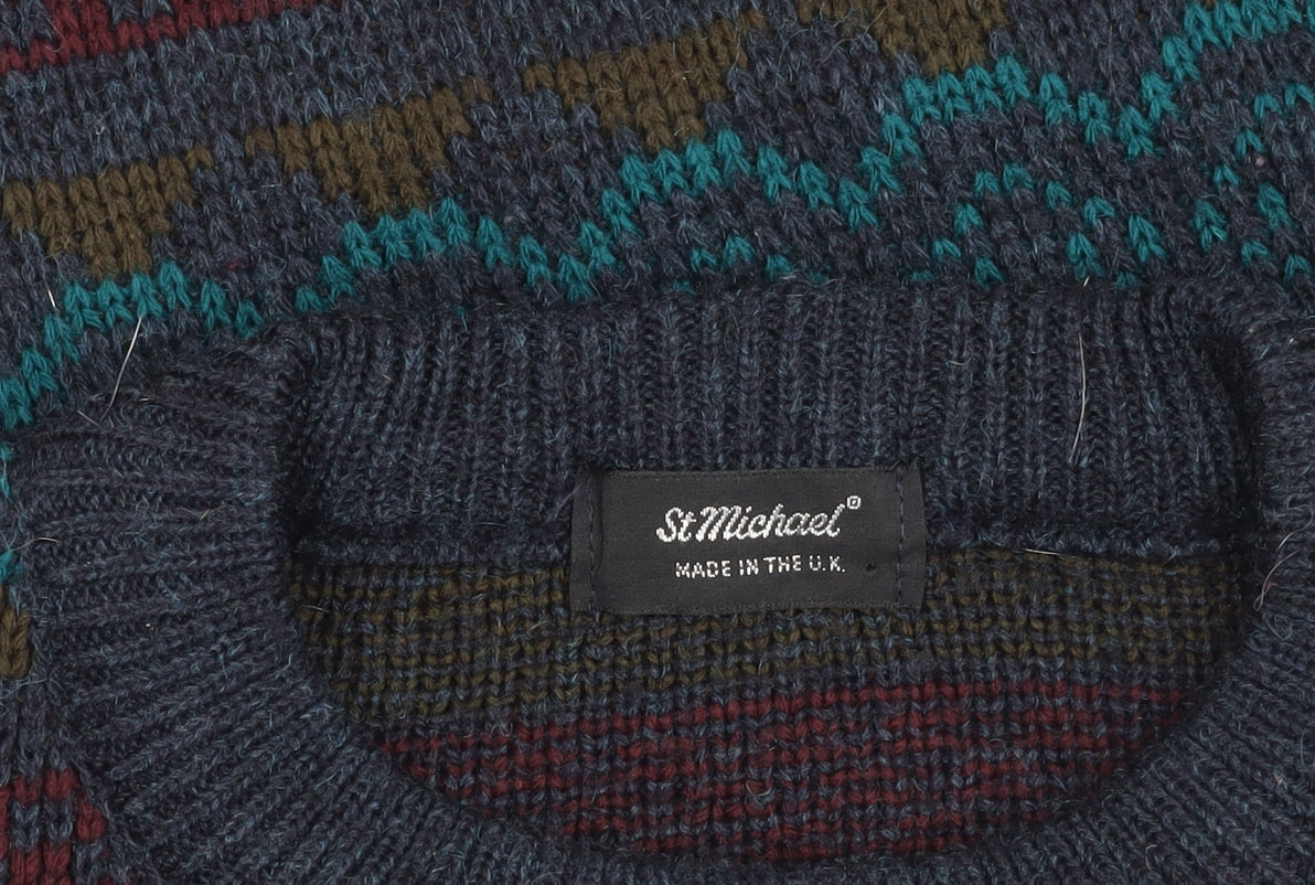 St Michael Men's XL Multicoloured Pullover Jumper