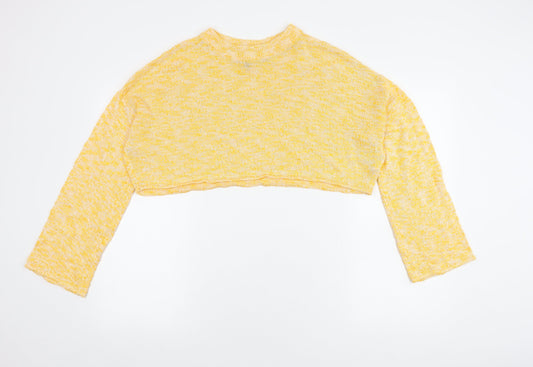 Womens UK Size M H&M Yellow Shrug Jumper