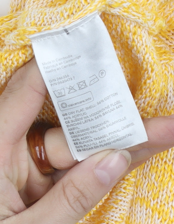 Womens UK Size M H&M Yellow Shrug Jumper