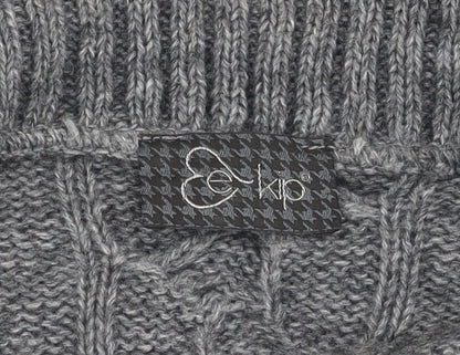 Ek-Kip Women's Grey Cable-Knit Cardigan M