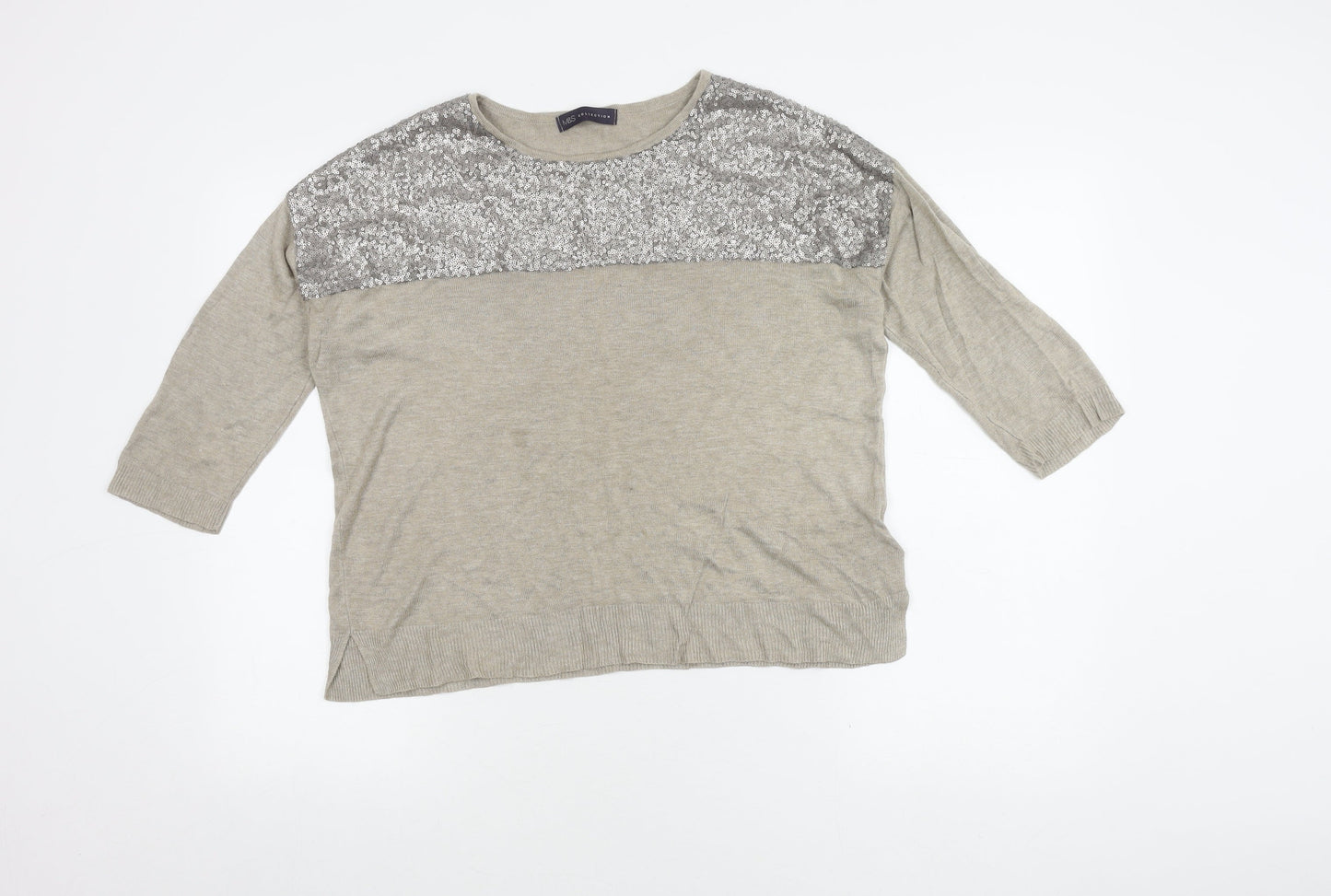 Womens UK Size 14 Marks and Spencer Gold Pullover Jumper