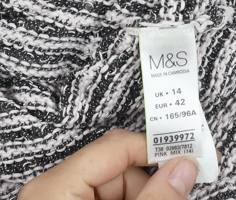 Womens UK Size 14 Marks and Spencer Pink Pullover Jumper