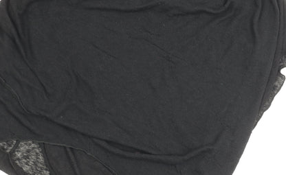 Tea n Rose Women's Black Cowl Neck Top with Crochet
