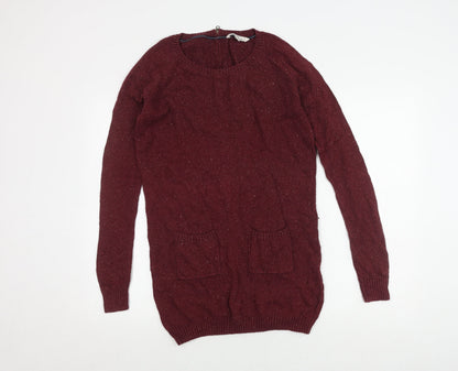 Womens UK Size 10 Fat Face Purple Pullover Jumper