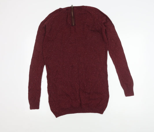 Womens UK Size 10 Fat Face Purple Pullover Jumper