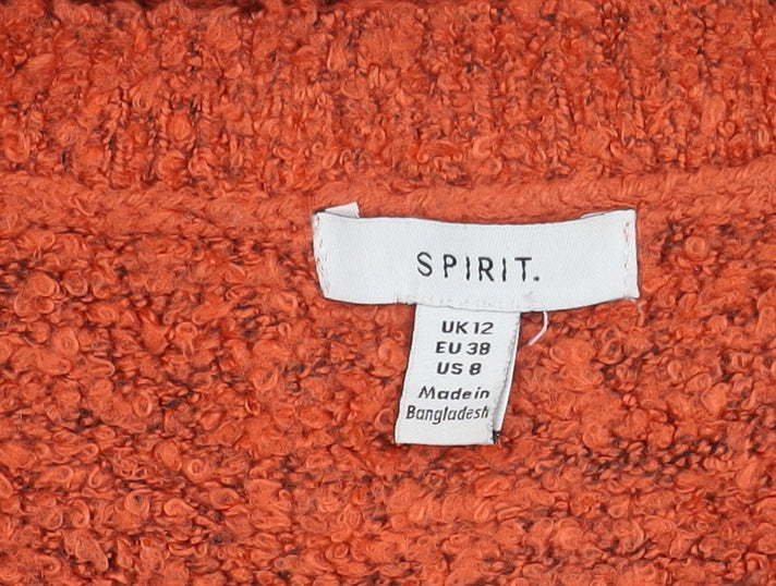Womens UK Size 12 Spirit Orange Pullover Jumper
