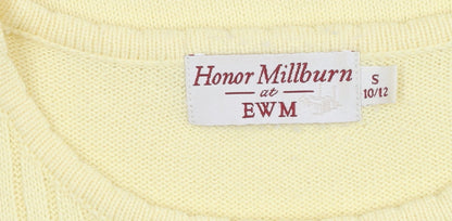 Womens UK Size 10/12 Honor Millburn at EWM Yellow Basic T-Shirt