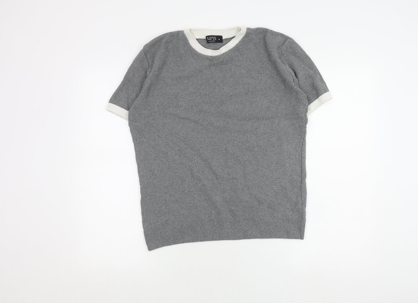 Mens UK Size M BoohooMAN Grey  T-Shirt