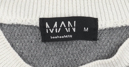 Mens UK Size M BoohooMAN Grey  T-Shirt